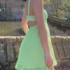 Green Frill Mini Dress