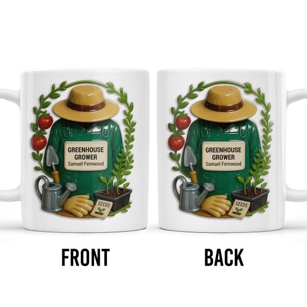 Greenhouse Grower, Garden Enthusiast Design - Personalized Custom Coffee Mug - FAM376_MG