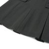 Grey Deep V-neck Sleeveless Pleated Mini Dress