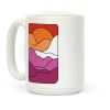 Groovy Pride Flag Landscapes: Lesbian Flag Coffee Mug