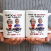 Grow Old And Cranky With, Cartoon Couple - Personalized Custom Coffee Mug - CPL990_MG