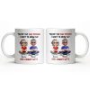 Grow Old And Cranky With, Cartoon Couple - Personalized Custom Coffee Mug - CPL990_MG