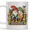 Grow Old With Me Gnome Mug Featuring Birds and Flowers - Personalized Custom Coffee Mug - CPL176_MG