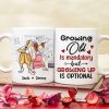 Grow Up Is Optional - Personalized Couple Mug - Gift For Funny Old Couple