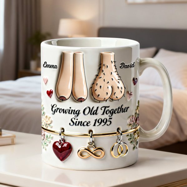 Growing Old Together Couples Coffee Mug - Personalized Gift For Couples 02NALU060126