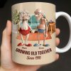 Growing Old Together, Elderly Couple Design - Personalized Custom Coffee Mug - CPL1269_MG