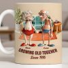 Growing Old Together, Elderly Couple Design - Personalized Custom Coffee Mug - CPL1269_MG