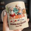 Growing Old Together, Elderly Couple Design - Personalized Custom Coffee Mug - CPL1269_MG