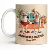 Growing Old Together, Elderly Couple Design - Personalized Custom Coffee Mug - CPL1269_MG