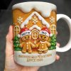 Growing Old Together Gingerbread Couple Design - Personalized Custom Coffee Mug - CPL1001_MG