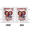 Growing Old Together Hearts and Cartoon Couple Design - Personalized Custom Coffee Mug - CPL996_MG
