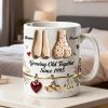 Growing Old Together Since - Personalized Ceramic Mug - Funny Gift For Couples NL122