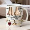 Growing Old Together Since - Personalized Ceramic Mug - Funny Gift For Couples NL122
