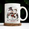 Growing Old Together Snowmen Christmas Design - Personalized Custom Coffee Mug - CPL997_MG