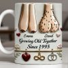 Growing Old Together With Hearts And Symbols - Personalized Custom Coffee Mug - CPL1317_MG