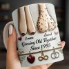 Growing Old Together With Hearts And Symbols - Personalized Custom Coffee Mug - CPL1317_MG