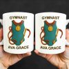 Gymnast, Leotard, Medal, and Ribbon - Personalized Custom Coffee Mug - GRAD300_MG