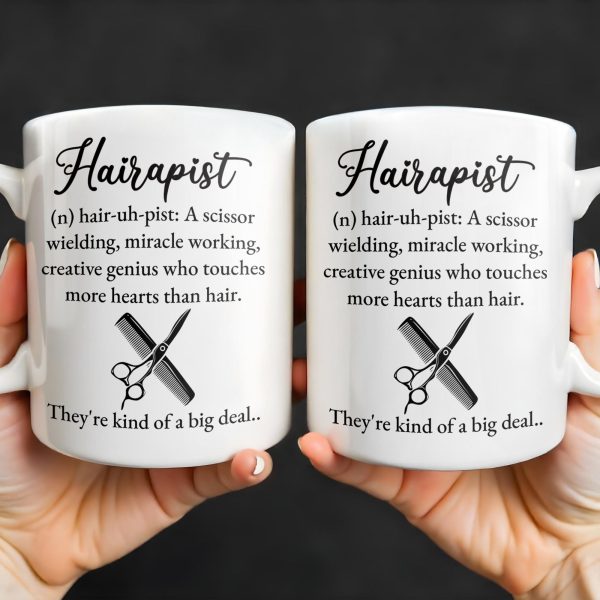 Hairapist Creative Genius Who Touches Hearts - Personalized Custom Coffee Mug - JBS025_MG