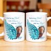 Half Of My Heart In Heaven With My Angel Wings - Personalized Custom Coffee Mug - HME244_MG