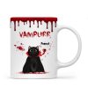 Halloween Spooky Fluffy Cat Sitting Gift For Cat Lover Personalized Mug