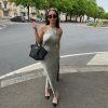 Halter Backless Satin Maxi Dress
