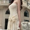 Halter Bow Front Tie A-line Mini Dress