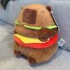 Hamburger Capybara Plush Toy Soft Cute Stuffed Animal Pillow
