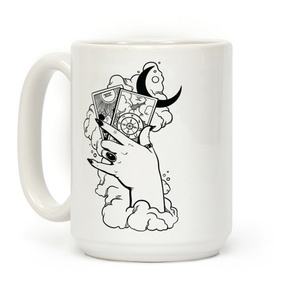 Hand Holding Tarot Cards Coffee Mug
