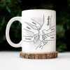 Hand In Hand, I Will Always Protect You - Birthday, Loving Gift For Mom, Dad, Papa, Nana, Grandma, Grandpa - Personalized Custom Mug