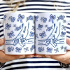 Hand In Hand Mom Toile De Jouy - 3D Inflated Effect Printed Mug, Personalized White Edge-to-Edge Mug