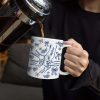 Hand In Hand Mom Toile De Jouy - 3D Inflated Effect Printed Mug, Personalized White Edge-to-Edge Mug