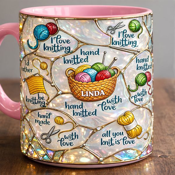 Hand Knitted Accent Mug - Personalized Gifts For Knitting Lovers 03TODT140126