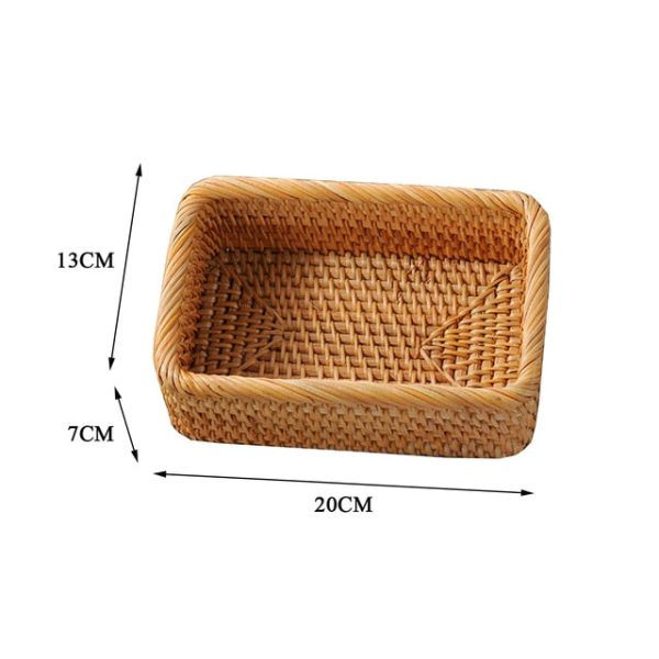Hand-Woven Rattan Organizer
