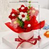 Hand-Woven Rose Flower Bouquet Artificial Flowers for Birthday and Valentine's Day