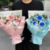 Hand-Woven Rose Flower Bouquet Artificial Flowers for Birthday and Valentine's Day