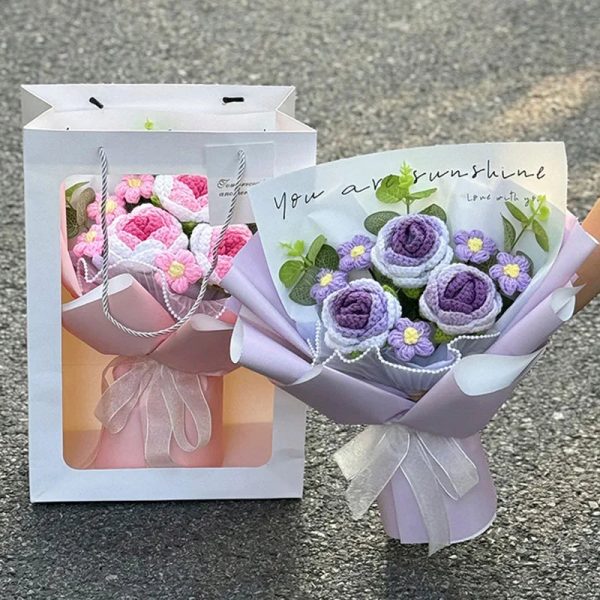 Handcrafted Crochet Rose Bouquet