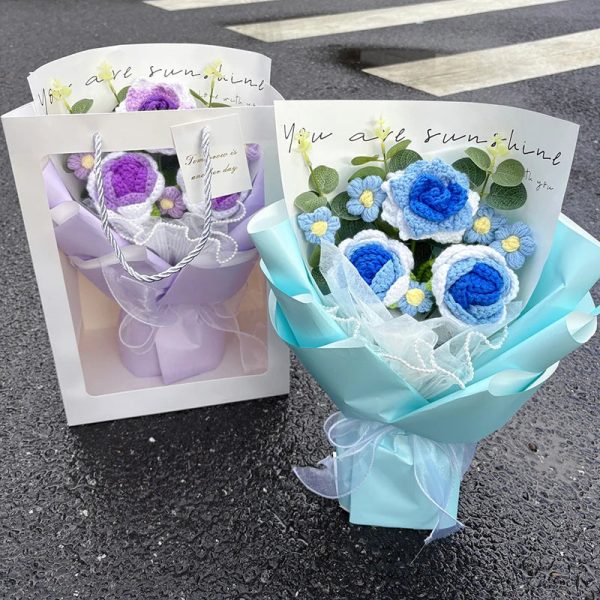 Handcrafted Crochet Rose Bouquet