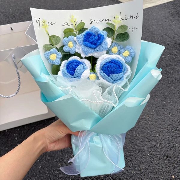 Handcrafted Crochet Rose Bouquet