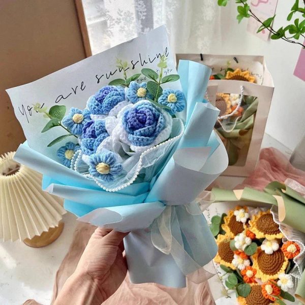 Handcrafted Crochet Rose Bouquet