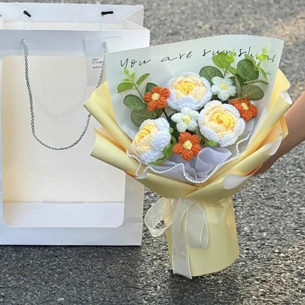 Handcrafted Crochet Rose Bouquet