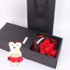 Handmade 7-Rose Soap Bouquet with Little Bear Gift Box for Valentine’s Day and Special Occasions
