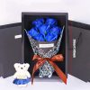 Handmade 7-Rose Soap Bouquet with Little Bear Gift Box for Valentine’s Day and Special Occasions