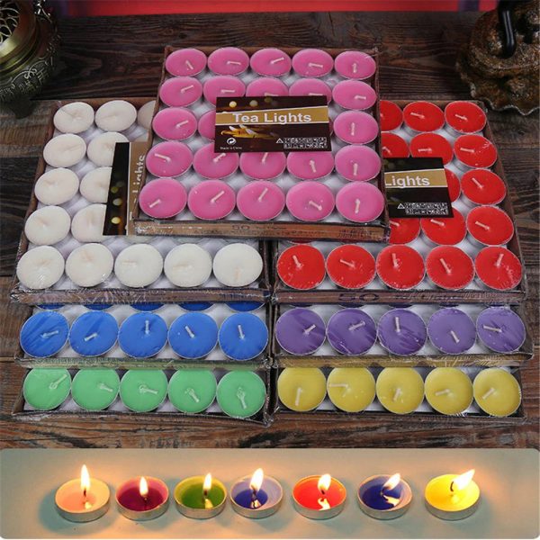 Handmade Soy Tea Light Candles 4-Pack for Romantic Dinner