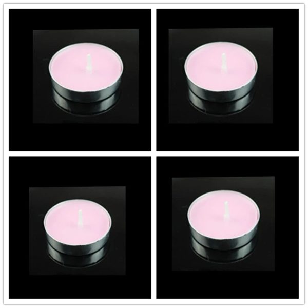 Handmade Soy Tea Light Candles 4-Pack for Romantic Dinner
