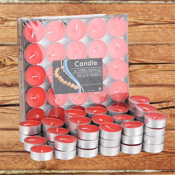 Handmade Soy Tea Light Candles 4-Pack for Romantic Dinner