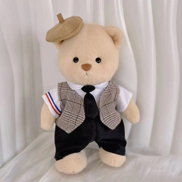 Handmade Teddy Bear Plush Doll with Outfit 30cm