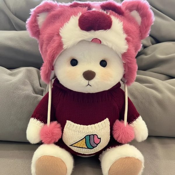 Handmade Teddy Bear Plush Doll with Outfit 30cm