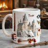 HaPo Wizard And Witch Magic Castle - Personalized White Edge-to-Edge Mug - Gift For Movie Fans NL122