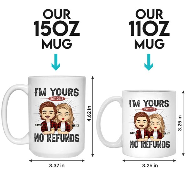 Happier With You - Couple Personalized Custom Mug - Gift For Husband Wife, Anniversary