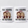 Happier With You - Couple Personalized Custom Mug - Gift For Husband Wife, Anniversary